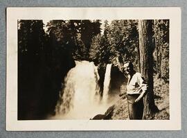 Fr. Urban Riordan at McKenzie River Falls, Oregon