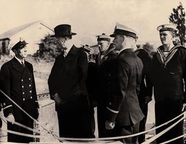 Éamon de Valera meets Irish Naval Service personnel