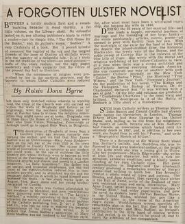 A forgotten Ulster novelist / Mary Anne Sadlier