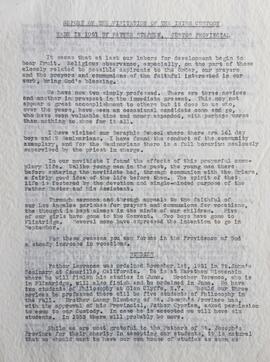 Canonical Visitation Report for 1951
