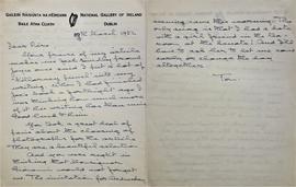 Letter from Thomas MacGreevy
