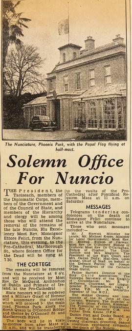 Solemn Office for Nuncio
