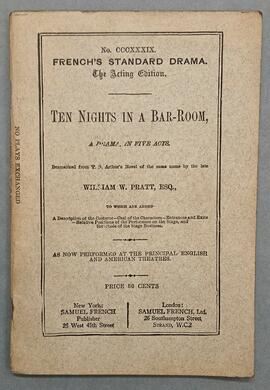 Ten nights in a bar-room / a temperance drama in five acts