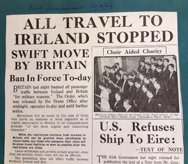 Ban on Travel between Ireland and Britain