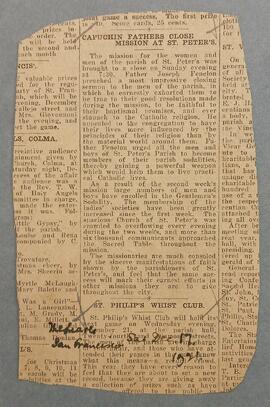 Capuchin Fathers Close Mission at St. Peter’s, San Francisco