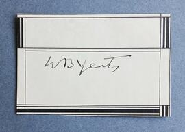 Autograph of William Butler Yeats