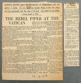 The Rebel Piper at the Vatican