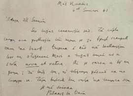 Letter from An tAthair Pádraig De Brún