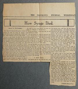 How Synge died