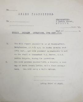 Circular Letter from the Irish Volunteers