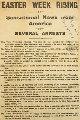 Arrest of Liam Mellows in America