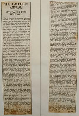‘The Irish News’ review of ‘The Capuchin Annual’ (1932)