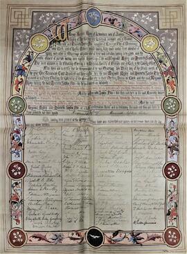 Quaker Marriage Certificate of Henrietta Sophia Pike and Reginald Ryley