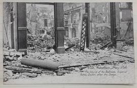 Irish rebellion May 1916 / the interior of the ballroom, Imperial Hotel, Dublin, after the siege