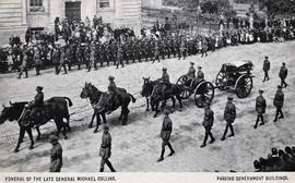 Postcard Print of the Funeral Procession of Michael Collins