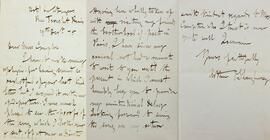 Letter from Arthur O’Shaughnessy