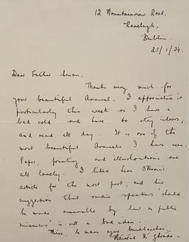Letter from Máiréad Ní Ghráda