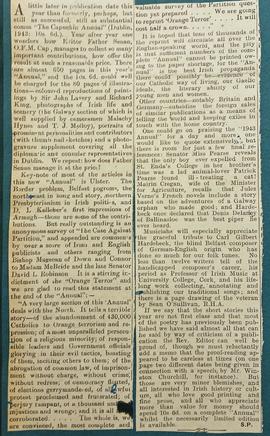 The ‘Galway Observer’ review of ‘The Capuchin Annual’ (1943)