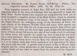 ‘Irish Ecclesiastical Record’ review of ‘Angelic Shepherd’