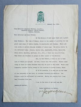 Letter from Bishop Joseph Glass