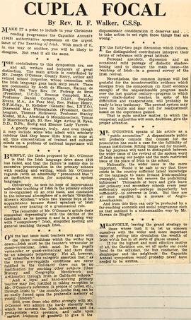 ‘Sunday Press’ review of ‘The Capuchin Annual’ (1949)