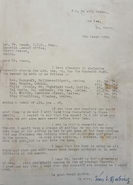 Letter from John Joe Sheehy