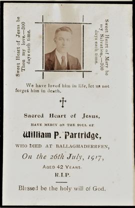 Letters from William Partridge to Fr. Albert Bibby OFM Cap.