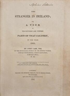 The stranger in Ireland / or, a tour in the southern and western parts of that country, in the year 1805