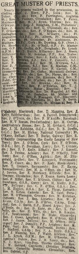 Great Muster of Priests at Thomas Ashe’s Funeral