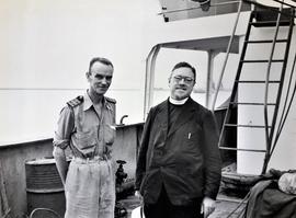 Fr. Jarlath Gough on board an Irish Merchant Ship