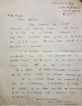 Letter from Seán Ó Cuirrín