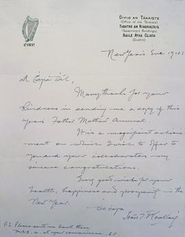 Letter from Seán T. O’Kelly