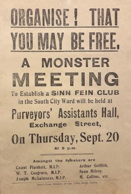 Sinn Féin Meeting Flier