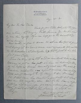 Letter from Monsignor James P. Cantwell