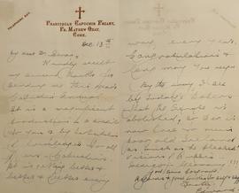 Letter from Fr. Edward Walsh