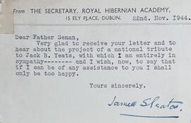 Letter from James Sleator