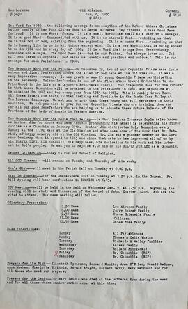 Old Mission Santa Inés Bulletin