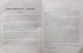 Flier from the Anti-Boycott League