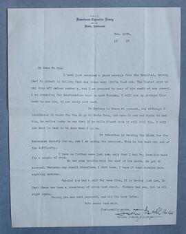 Letter from Fr. Joseph Fenelon