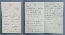 Letter from Fr. Sylvester Mulligan to Fr. Edwin Fitzgibbon