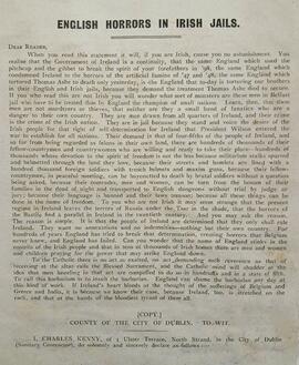 English horrors in Irish jails