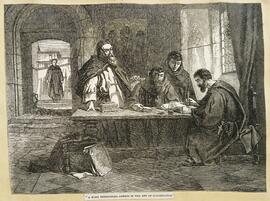 A monk instructing others in the art of illumination