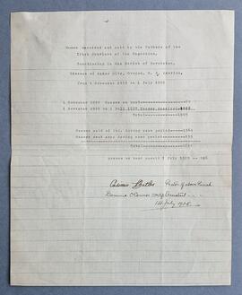 Statement of Masses for Hermiston Parish, Baker City, Oregon