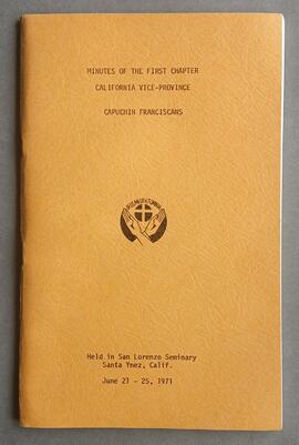 Minutes of the First Chapter of the Vice-Province