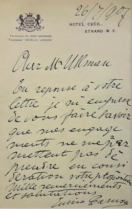 Letter from Enrico Caruso