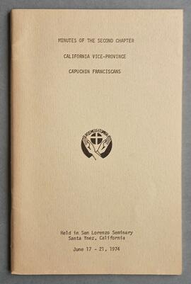 Minutes of the Second Chapter of the Vice-Province
