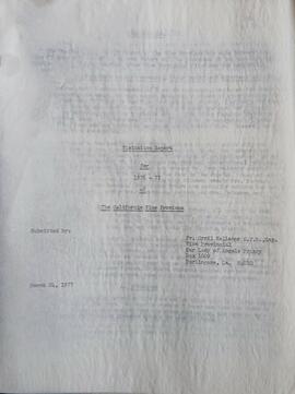 Canonical Visitation Report for 1976-77