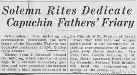Solemn rites dedicate Capuchin Fathers’ Friary in Los Angeles