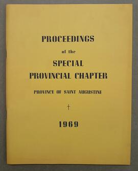 Proceedings of the Special Provincial Chapter of the Province of St. Augustine