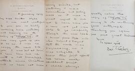 Letter from Arthur Warren Darley to Douglas Hyde
